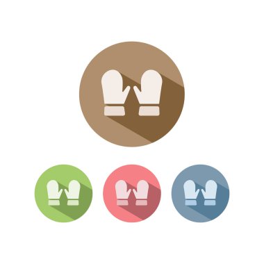 Renkli Daireler Mittens vektör simgesine