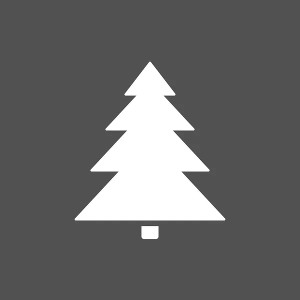 Weihnachtsbaum-Ikone auf dunklem Hintergrund — Stockvektor