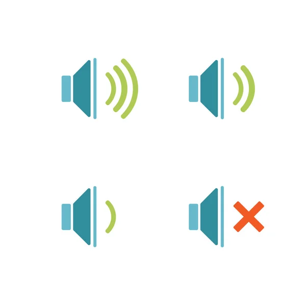 Isolate icone sonore su sfondo bianco — Vettoriale Stock