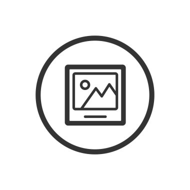 Çizgi resim simgesi beyaz zemin üzerinde. Vektör çizim