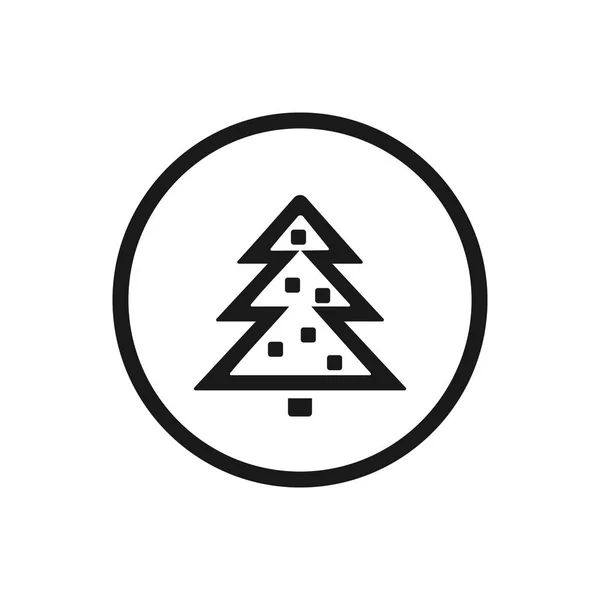 Weihnachtszeilen Symbol Auf Weißem Hintergrund Vektorillustration — Stockvektor
