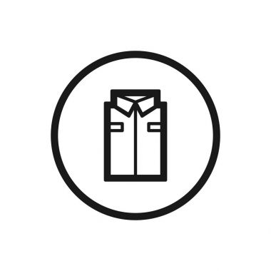 İş giyisi simgesi beyaz bir arka planda satır. Vektör çizim