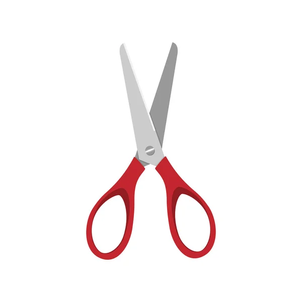 Red Scissors White Background Vector Illustration — Stock Vector