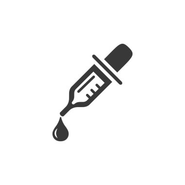 Damla pipeti simgesi. Vektör illüstrasyonu