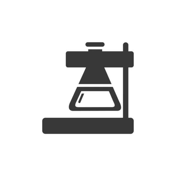Значок Конічної Колби Лабораторний Інструмент Ерленмейер Ізольована Векторна Ілюстрація — стоковий вектор