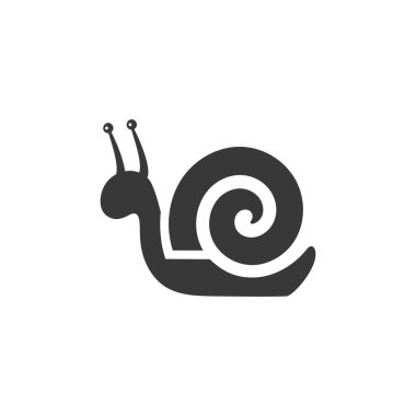 Salyangoz İzole edilmiş bir ikon. Hayvan yassı vektör çizimi