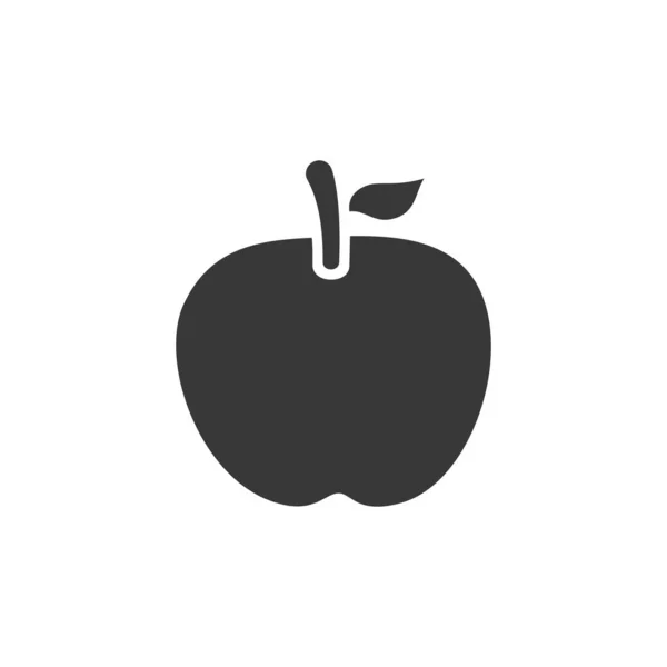 Manzana Icono Aislado Otoño Frutas Comida Plana Vector Ilustración — Archivo Imágenes Vectoriales