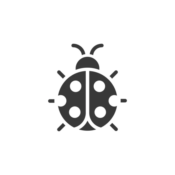 Lieveheersbeestje Geïsoleerd Icoon Dierenvectorillustratie — Stockvector