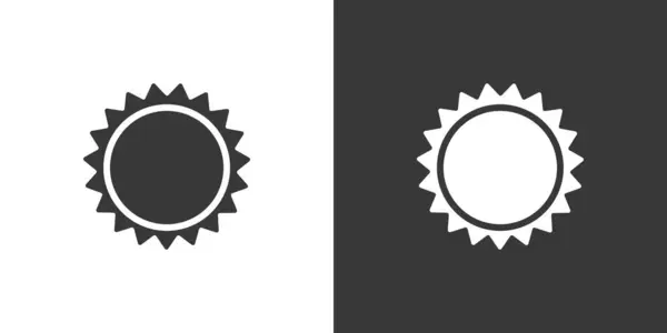 Isoliertes Symbol Auf Schwarzem Und Weißem Hintergrund Abbildung Des Wettervektors — Stockvektor
