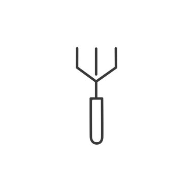 Bahçe tırmığı. Taslak simgesi. Araç vektör illüstrasyonu