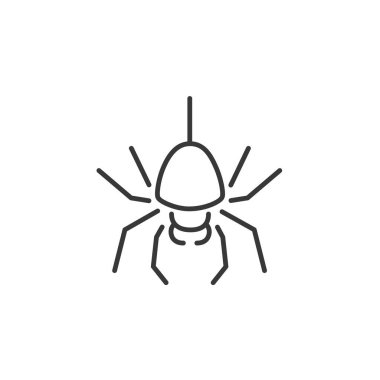 Örümcek. Taslak simgesi. Hayvan vektör illüstrasyonu