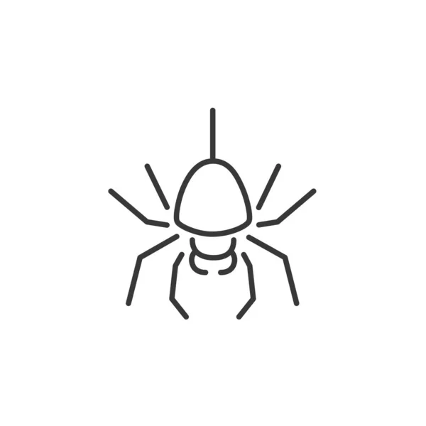 Spider Outline Icon Animal Vector Illustration — Stock Vector
