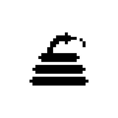 Hortum. Piksel simgesi. Bahçe vektörü illüstrasyonu