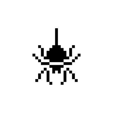 Örümcek. Piksel simgesi. Hayvan vektör illüstrasyonu