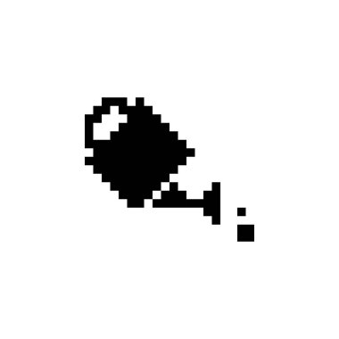 Su bidonu. Piksel simgesi. Bahçe vektörü illüstrasyonu