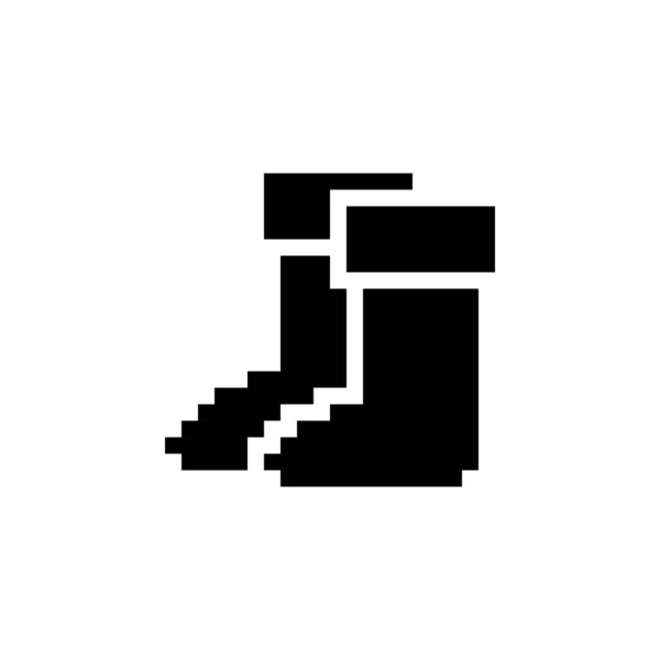Μπότες Κηπουρικής Εικονίδιο Pixel Εικονογράφηση Φορέα Υποδημάτων — Διανυσματικό Αρχείο