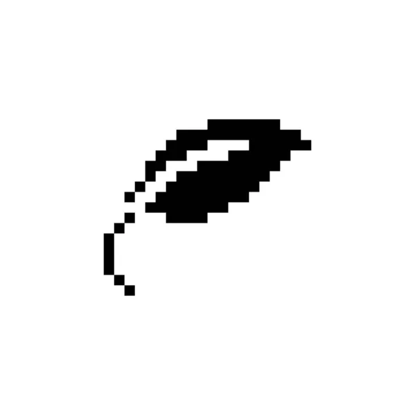 Blatt Pixel Symbol Naturvektorillustration — Stockvektor