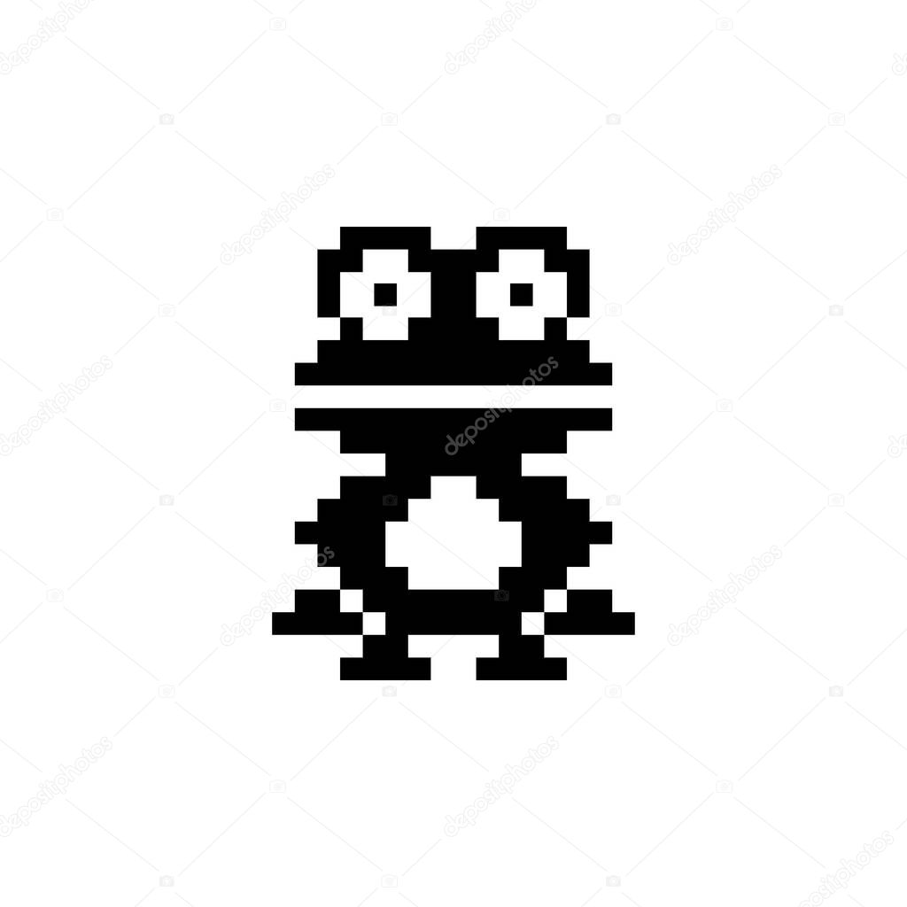 Frog. Pixel icon. Animal vector illustration