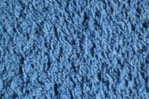 Голубой Фон Текстильным Полотенцем Mat Villi Макрофото — стоковое фото