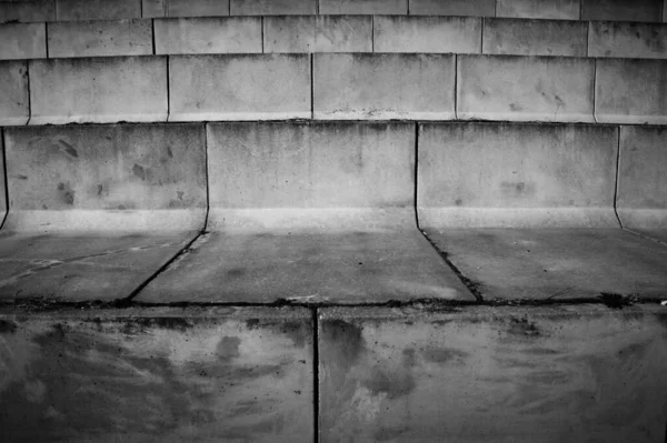 Абстрактная Черно Белая Ретро Бетонная Лестница — стоковое фото