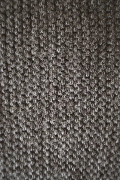 Tissu Tricoté Motif Texture Fond Gris Vêtements Macro Photo — Photo