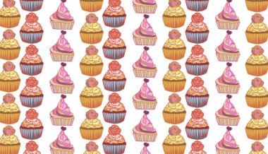 Lezzetli fincan kek ile Seamless Modeli