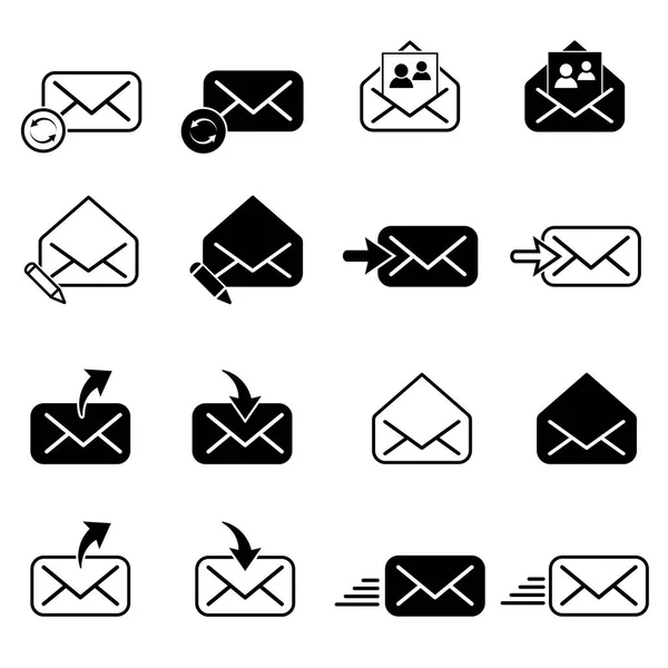 Set met pictogrammen van de post — Stockvector