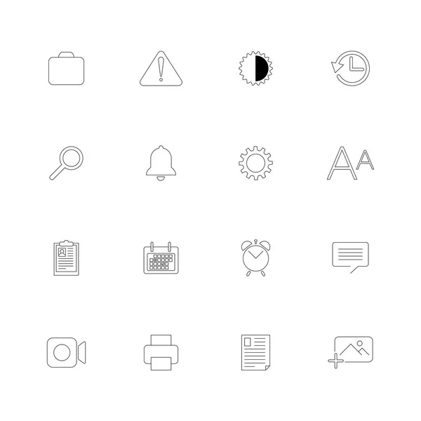 Set of 16 universal icons — Stock Vector