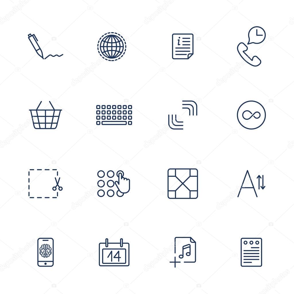 Simple internet icons set. Universal internet icons