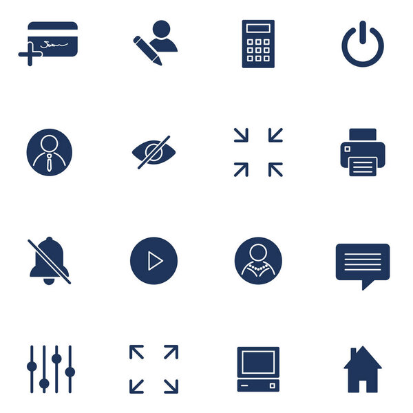 Modern flat icons vector collection. Interface elements, business and office items. Isolated on white background.