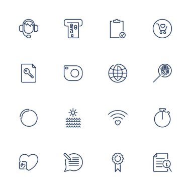 İnce çizgiler web simgeler kümesi, satır simgeler, web simgeler