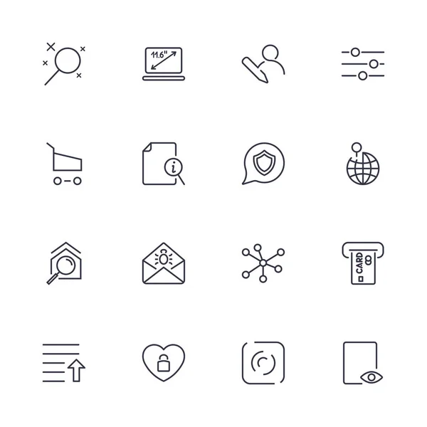 Set avec différentes icônes dans un style moderne — Image vectorielle