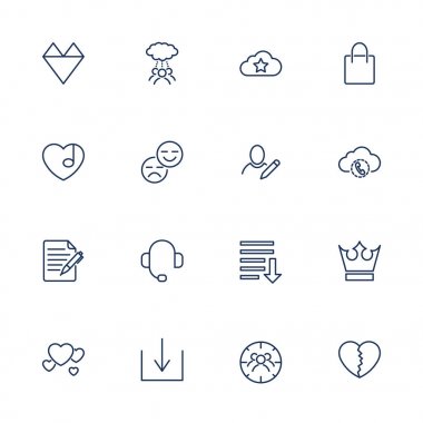 App, programlar ve siteler için basit simgeler. Farklı simgelerle ayarla.