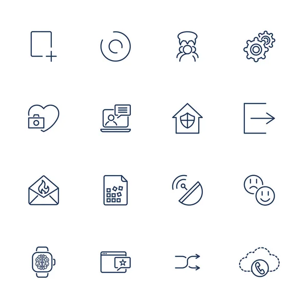 Set de iconos de línea delgada. Iconos para web, aplicaciones, programas y otros — Vector de stock