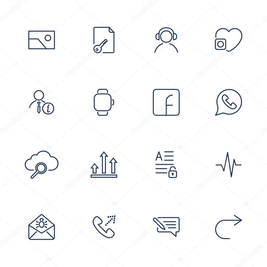 Simple icons for app, programs and sites. Set with different UI icons