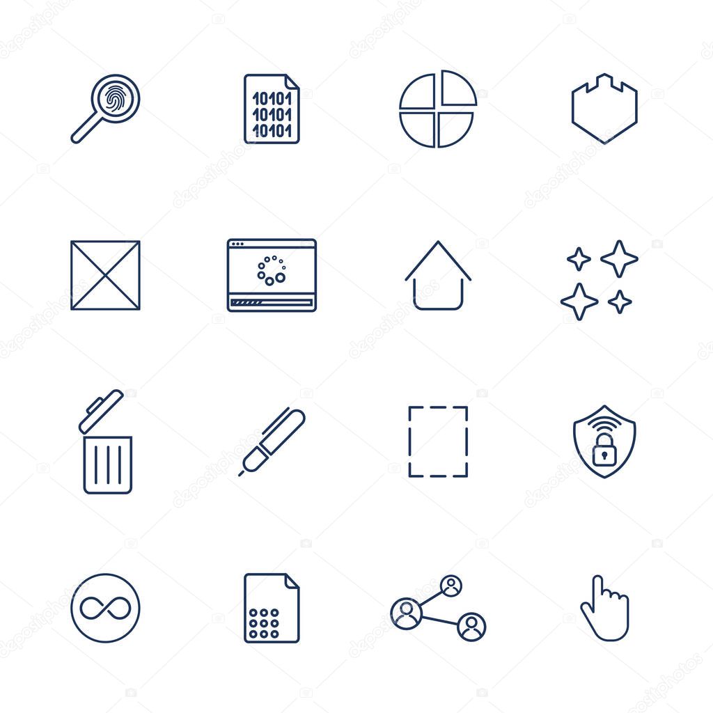 Multimedia icons for app, programs and sites. Universal icons