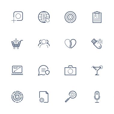 Çeşitli için çeşitli evrensel simgeleri bir dizi siteleri, progr ihtiyacı