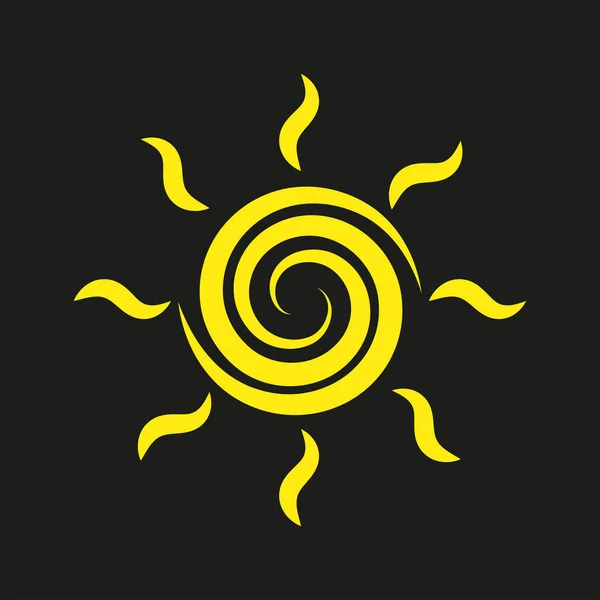 Sonnensymbol. trendiges Vektor-Sommer-Symbol für Website-Design — Stockvektor