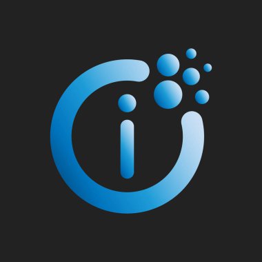 Harf ı bilgi logo simge tasarım şablonu öğeleri
