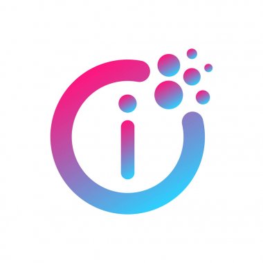 Harf ı bilgi logo simge tasarım şablonu öğeleri