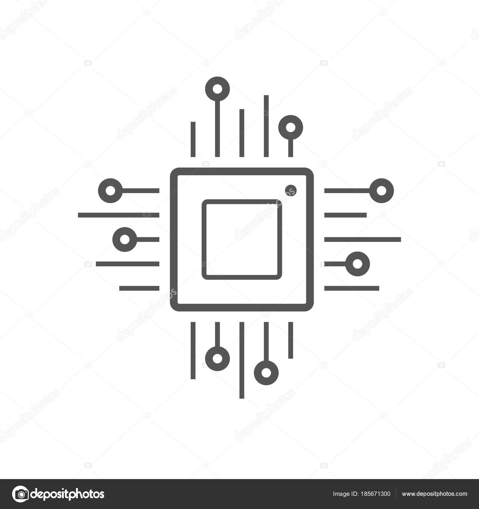 Схема цп иллюстратор. Схематичное изображение процессора. Чип схематично. Микросхема контур. Схематичный значок процессора.