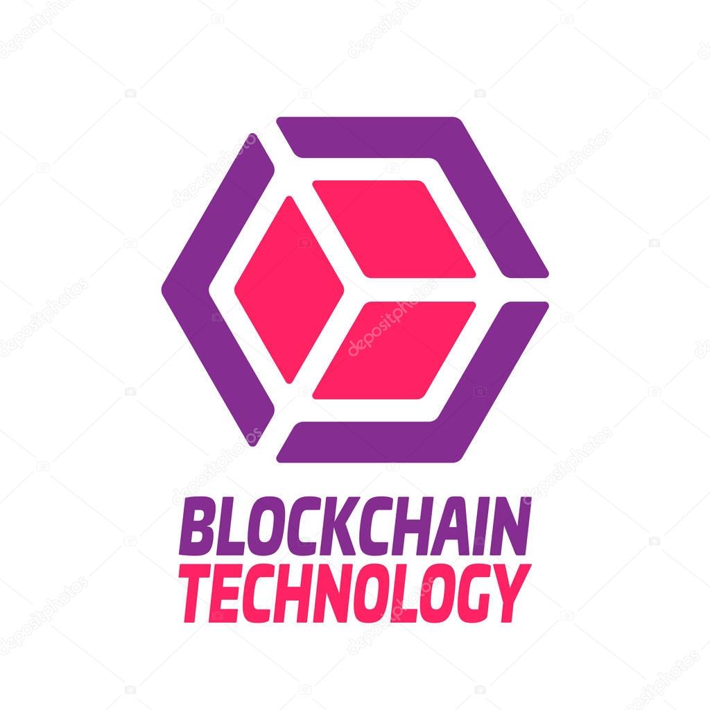 Blockchain technology - vector logo template concept ...