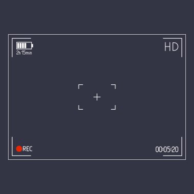 Kamera vizörünü. Gece modu düzenlenebilir kontur