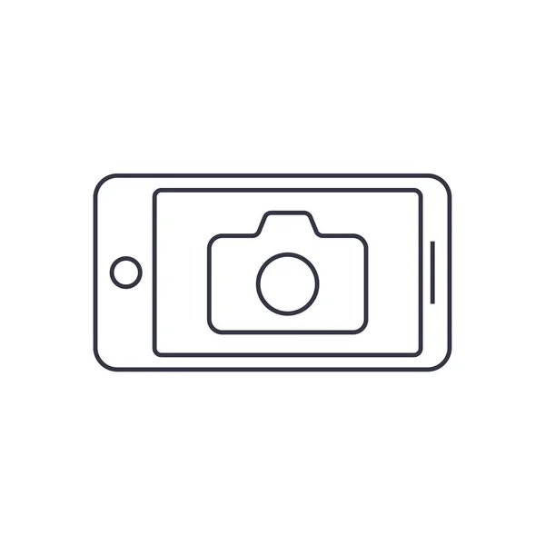 Application caméra Téléphone intelligent. AVC modifiable — Image vectorielle