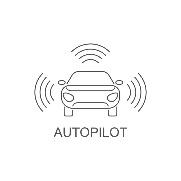 自动驾驶仪图标。简单的元素插图。从人工智能收集的自动驾驶仪符号设计。可用于网络和移动. — 图库矢量图片
