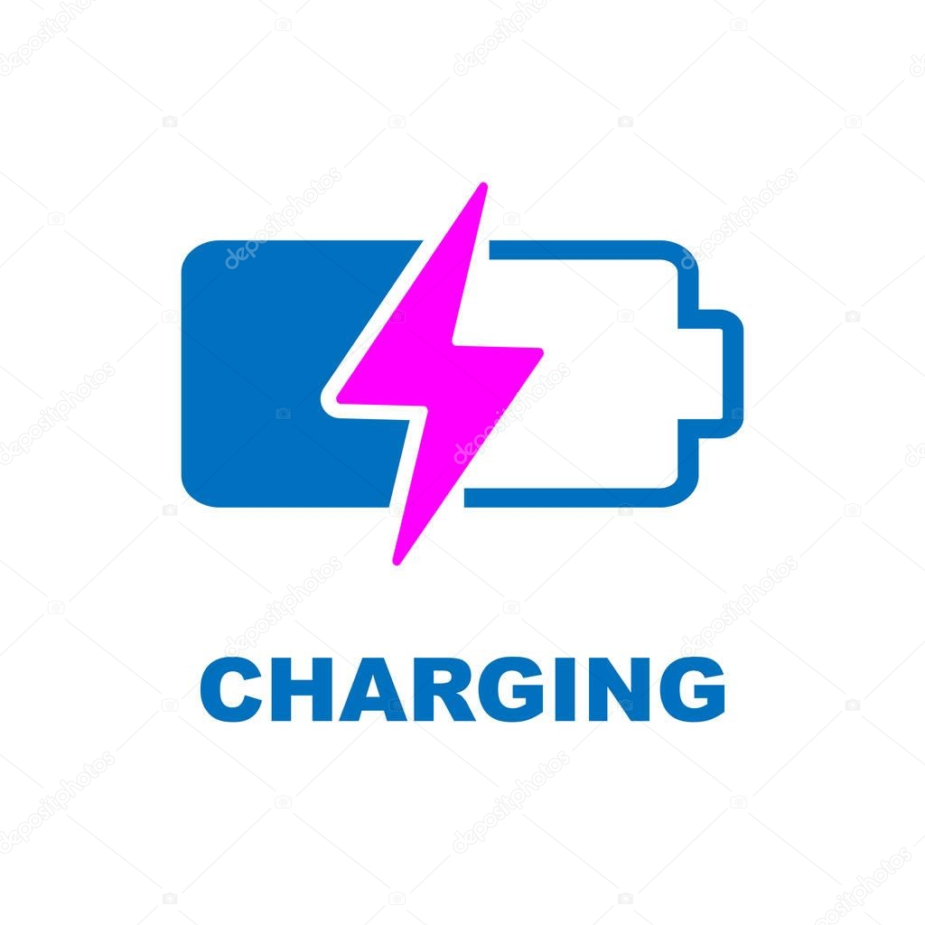 Battery Charging vector icon. Color sign on white background