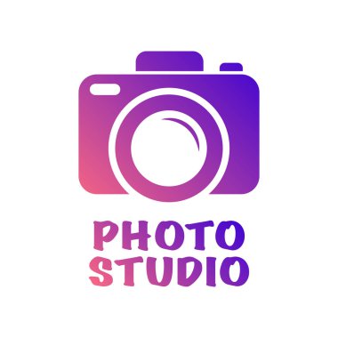 Trendy düz tarzında beyaz arka plan üzerinde izole kamera simgesi. Web sitesi tasarımı, logo, app, UI kamera simgesi. Vektör çizim