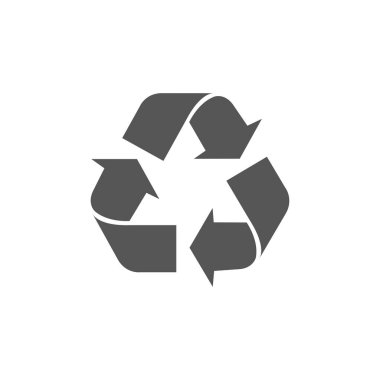 Okları geri dönüşüm çemberi simgesi. Vektör eko atık kutusu işareti, organik yeniden kullanım ve biyolojik ok sembolünü geri dönüştürme. Okları geri dönüşüm çemberi simgesi. Eps 10