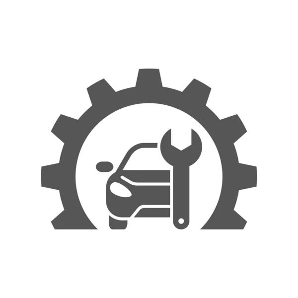 Car repair gear outline icon in flat style. Elements of car repair illustration icon. Signs and symbols can be used. For web, logo, mobile app, UI — Stock Vector