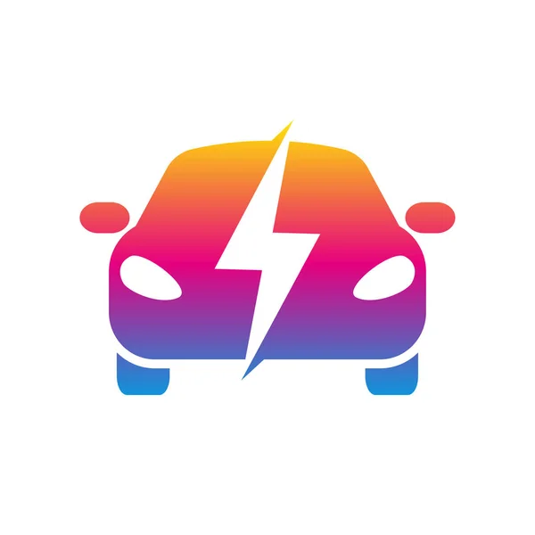 Electro auto kleurrijke pictogram. Trendy electro auto logo concept op witte achtergrond. Geschikt voor gebruik op webapps, mobiele apps en printmedia. Eps 10 — Stockvector